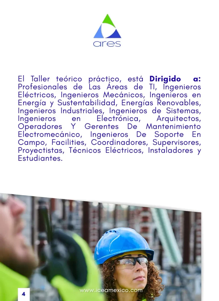 Dirigido a ingenieros eléctricos, mecánicos, industriales, de sistemas y electrónica, arquitectos, gerentes de mantenimiento electromecánico, facilities, proyectistas, técnicos eléctricos, instaladores y estudiantes